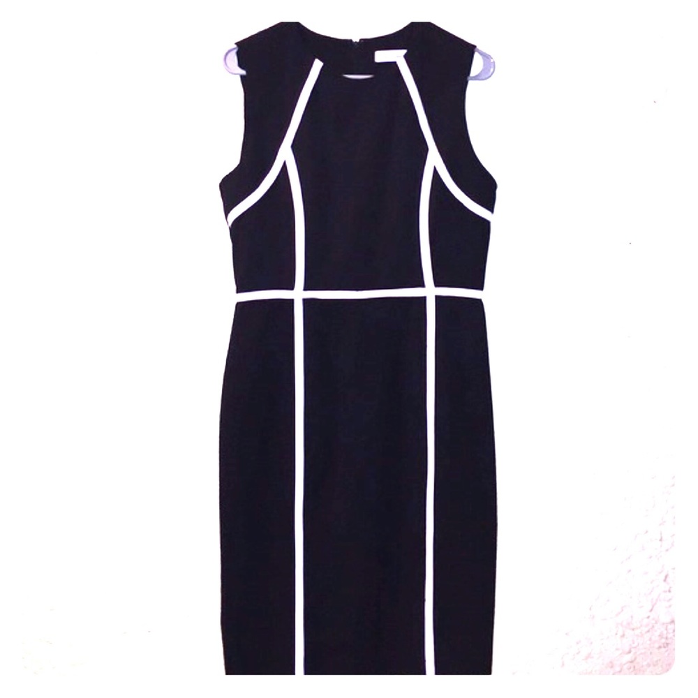 Calvin Klein piped lined dress
